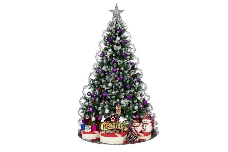 AUXO-FUN Small Size 28ct shatterproof Christmas Ball Ornaments in 4 Classic finishes for Christmas Tree Decoration (Purple, 1.57â€œ Mini Size) - Image 4